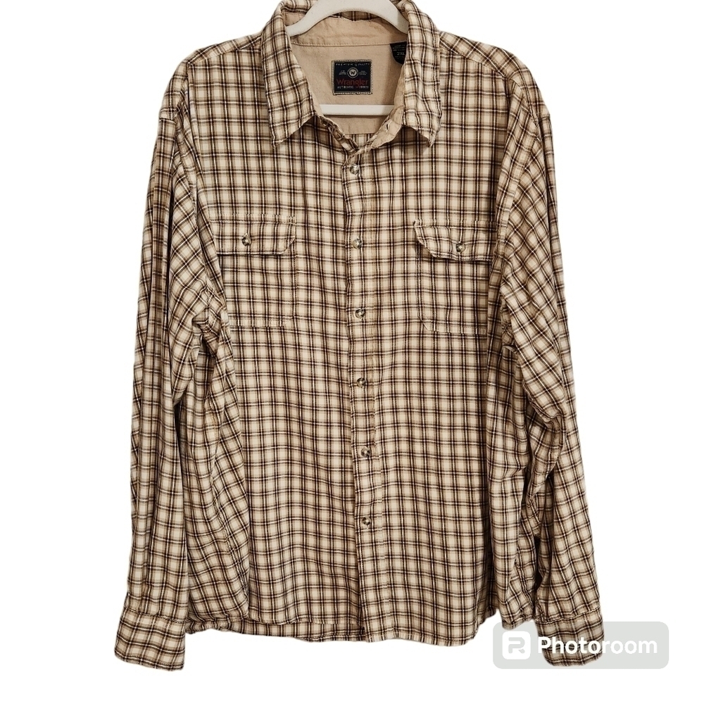 Wrangler Shirt Mens Plaid, sz 2XL